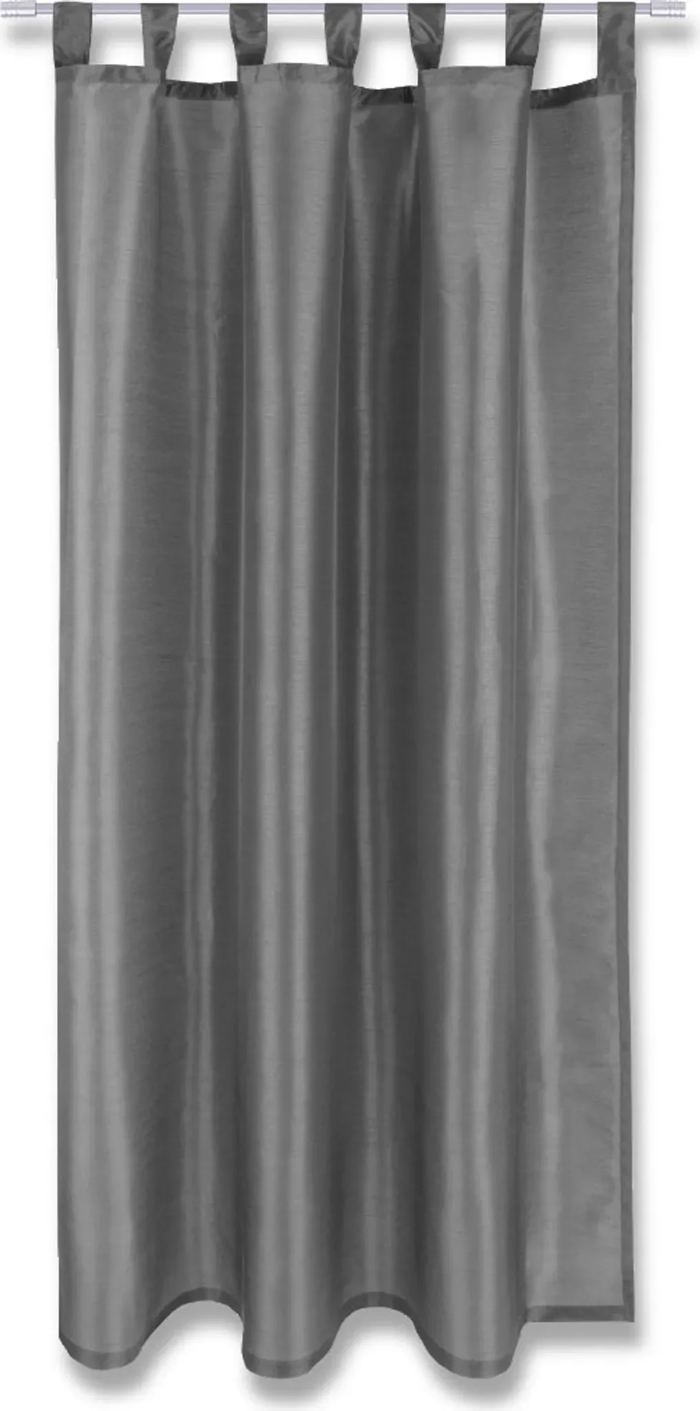 Dekoschal „Alessia“ – blickdicht, glänzende Optik, 140 x 145 cm, Grau