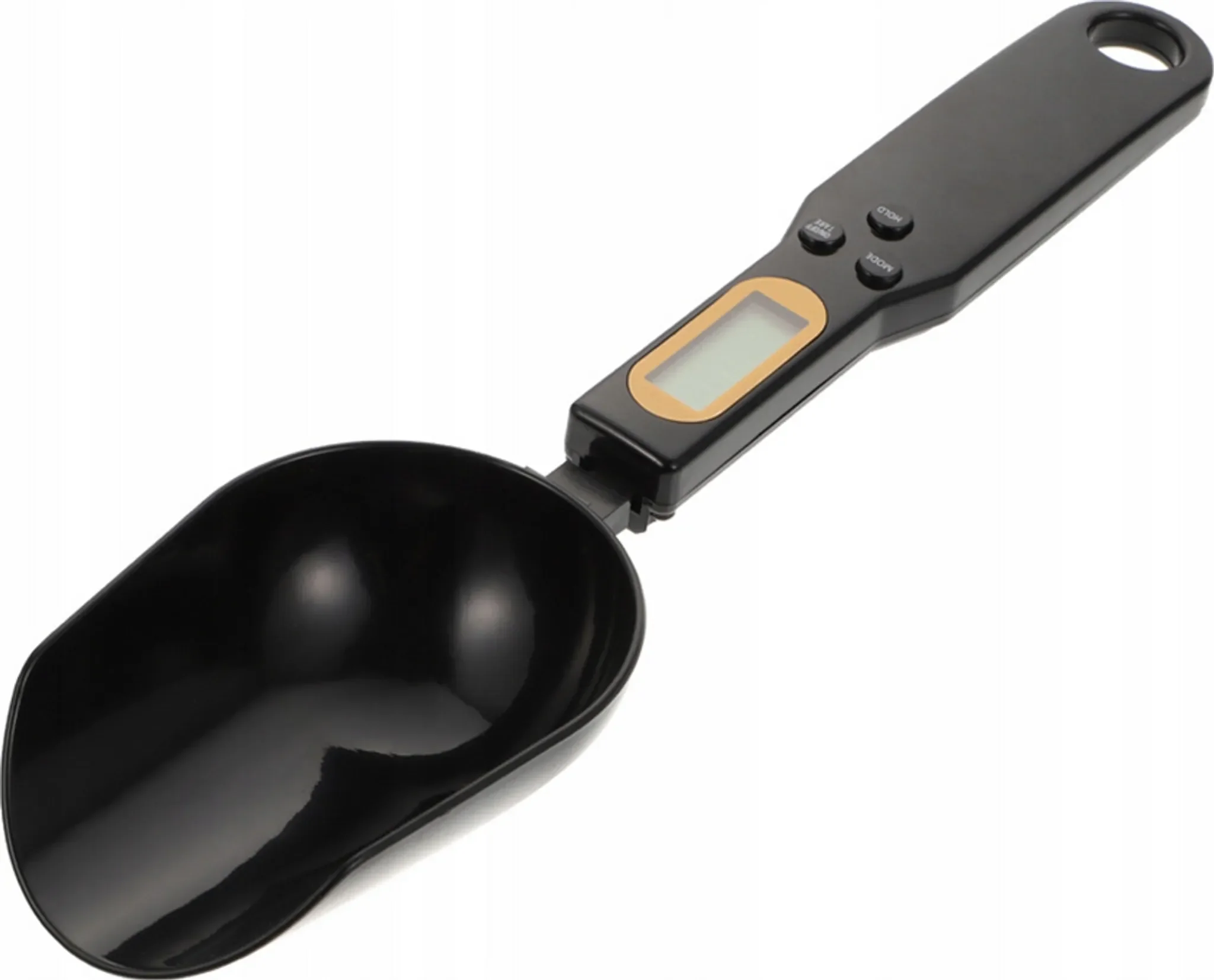 Digitale Löffelwaage mit LCD-Display – Wiegelöffel 0,5 bis 500 g, Schwarz