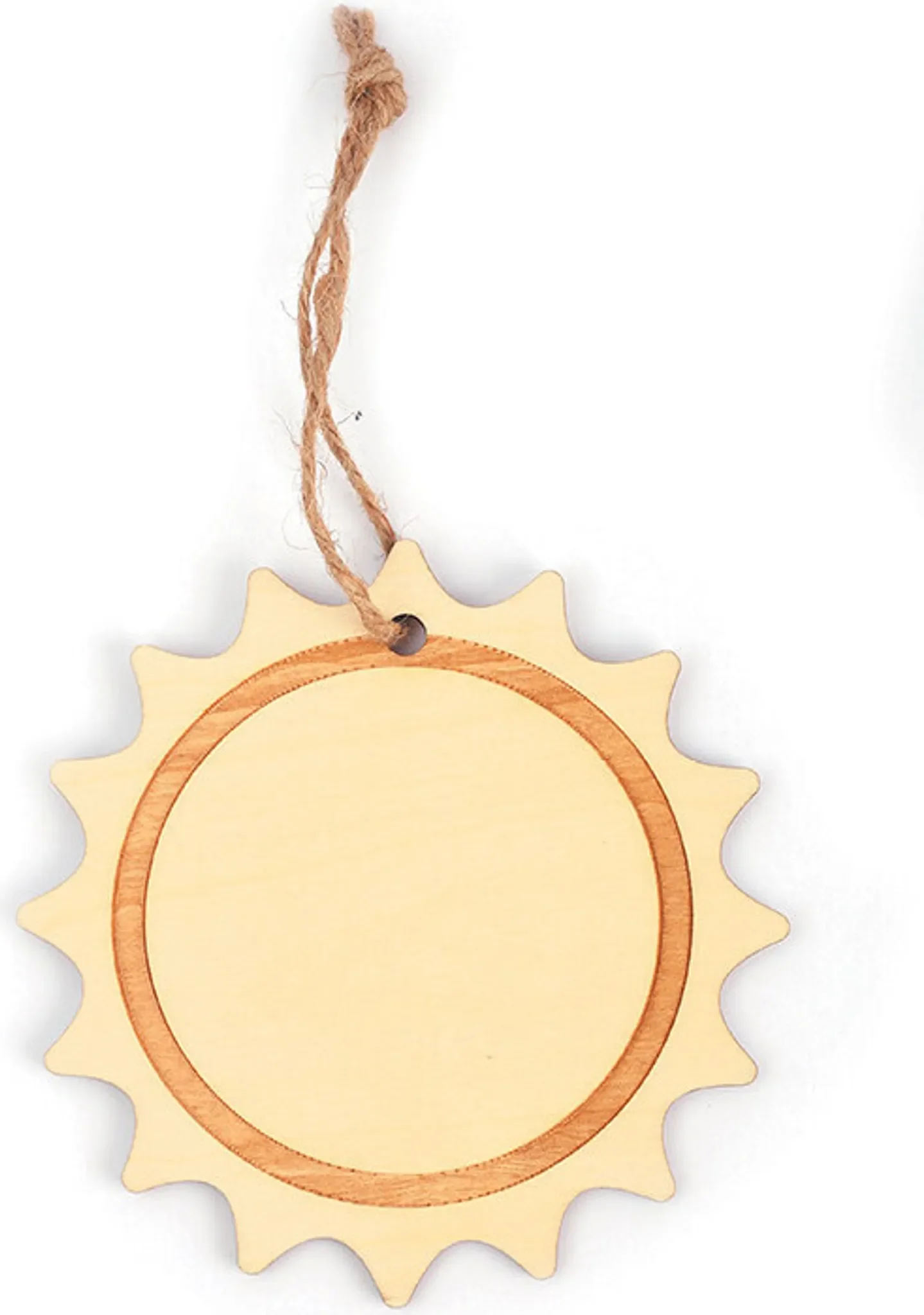Hängeleuchte „Sonne“ aus Holz – zum Dekorieren, Ø 12 cm