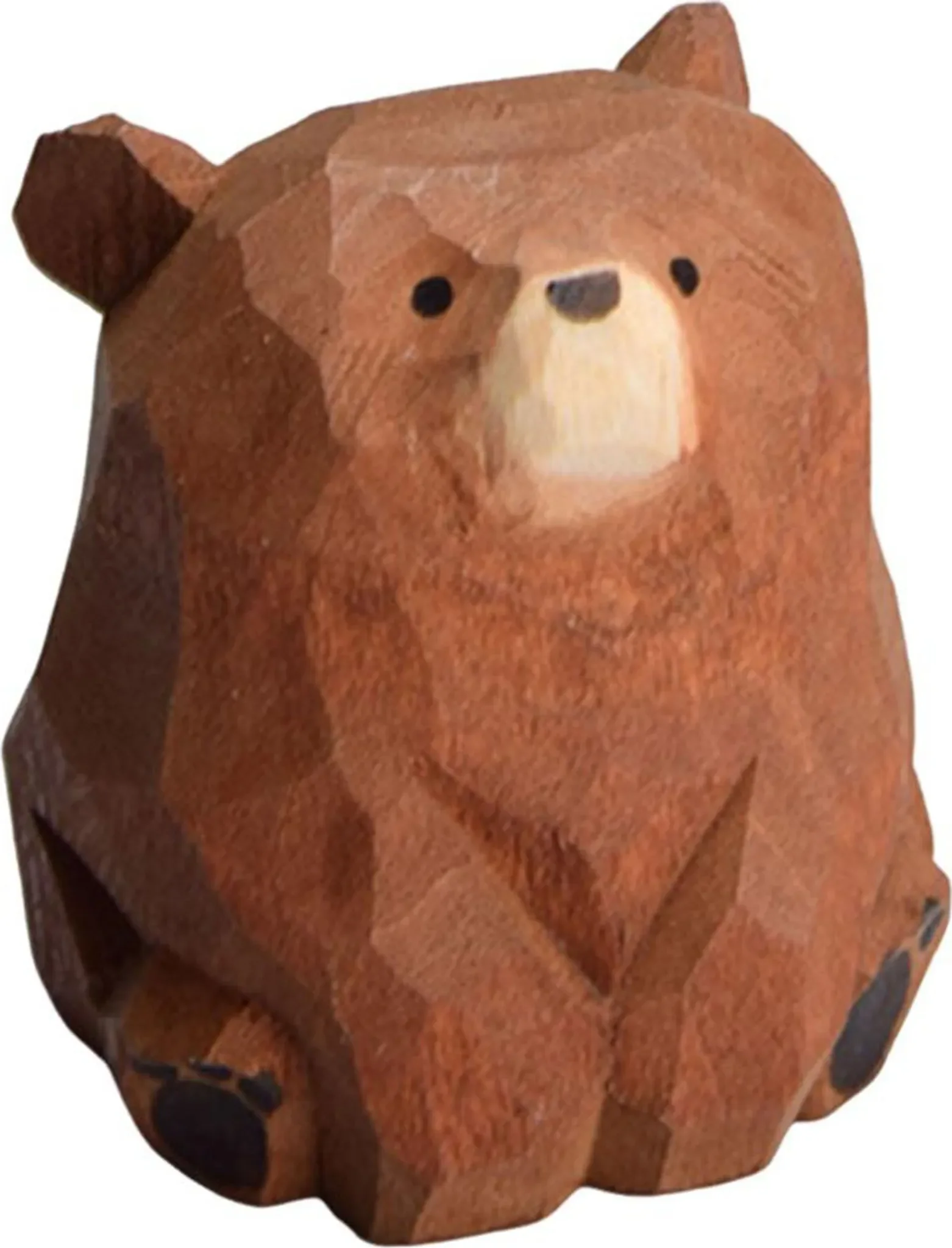 Bärenfigur aus Holz – Miniatur-Tierstatue für Kinderzimmer, Wohnzimmer oder Büro