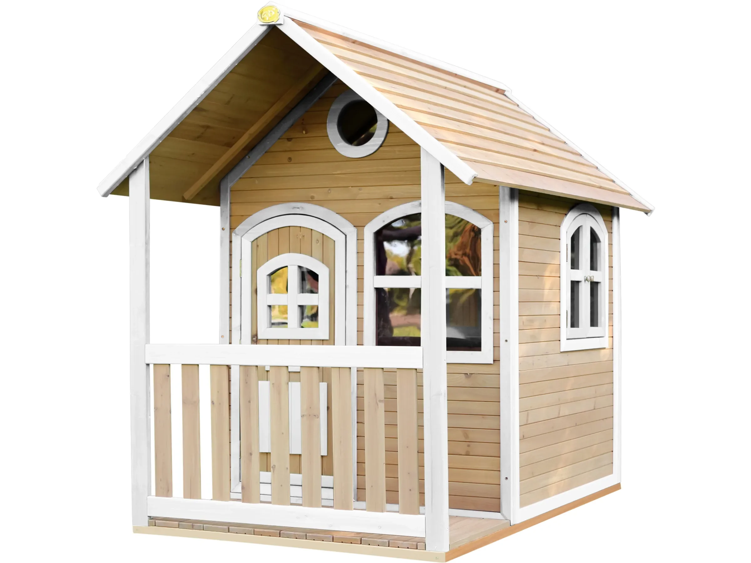 Axi Alex Kinderspielhaus braun weiß 191x137x178 cm