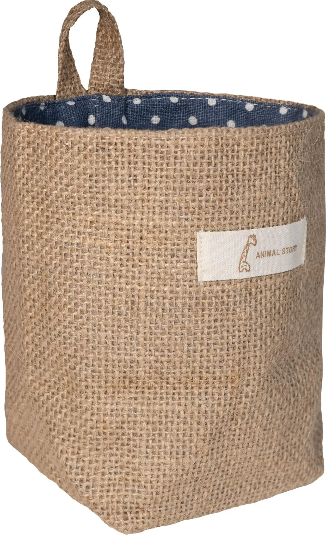 QUVIO Aufbewahrungsbeutel – Tasche mit Tupfenmuster, Beige