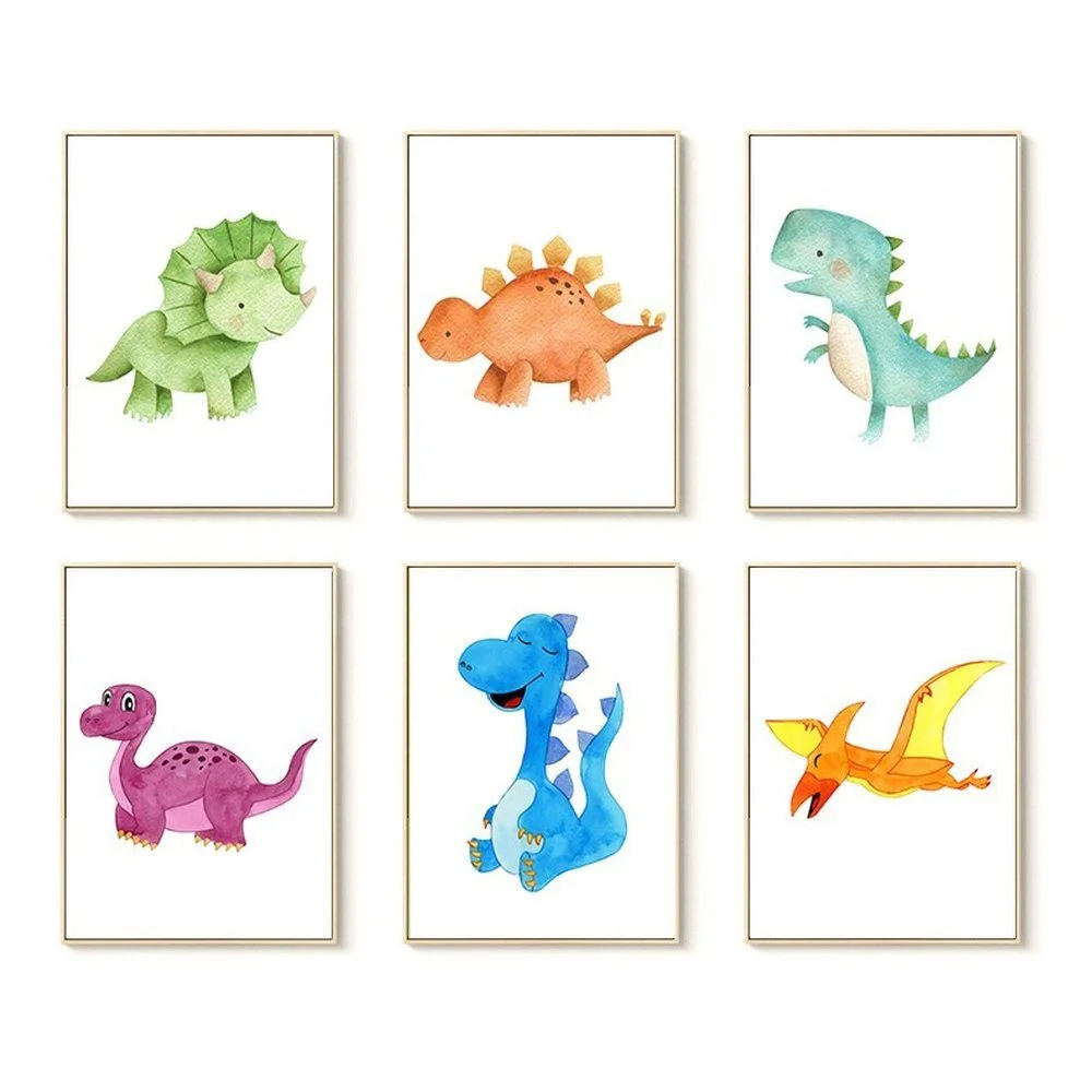 Kinderposter-Set „Waldtiere“ – 6 Bilder im A4-Format für Kinder- & Babyzimmer