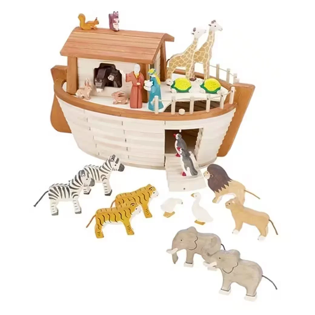 HOLZTIGER Arche Noah Holzspielzeug Schiff ohne Figuren