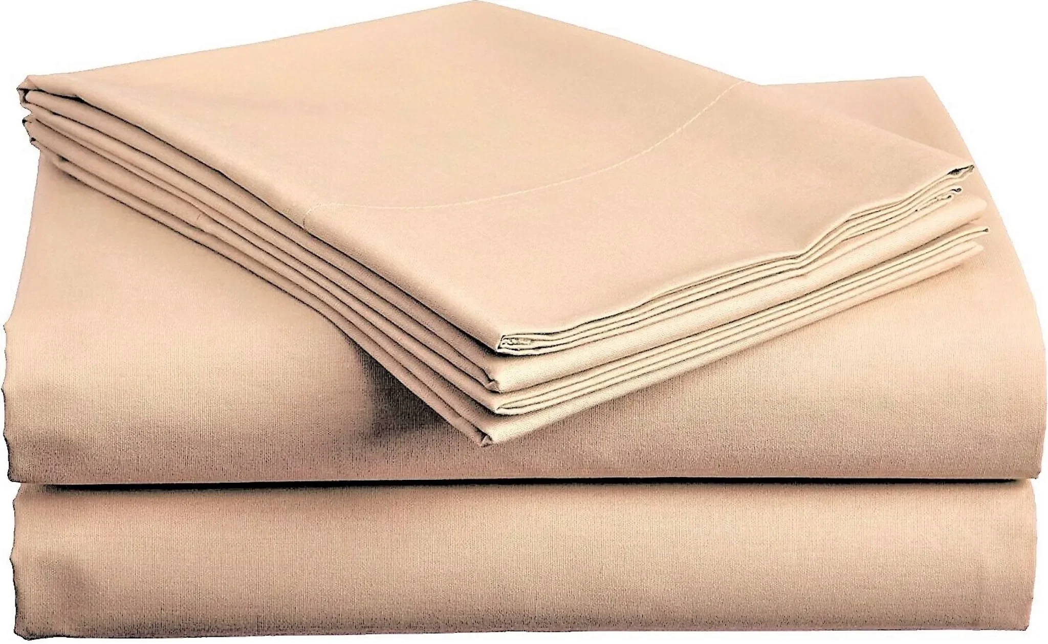 Bettlaken aus Baumwolle Standard Beige – 140×240 cm, klassisches Flachlaken ohne Gummizug