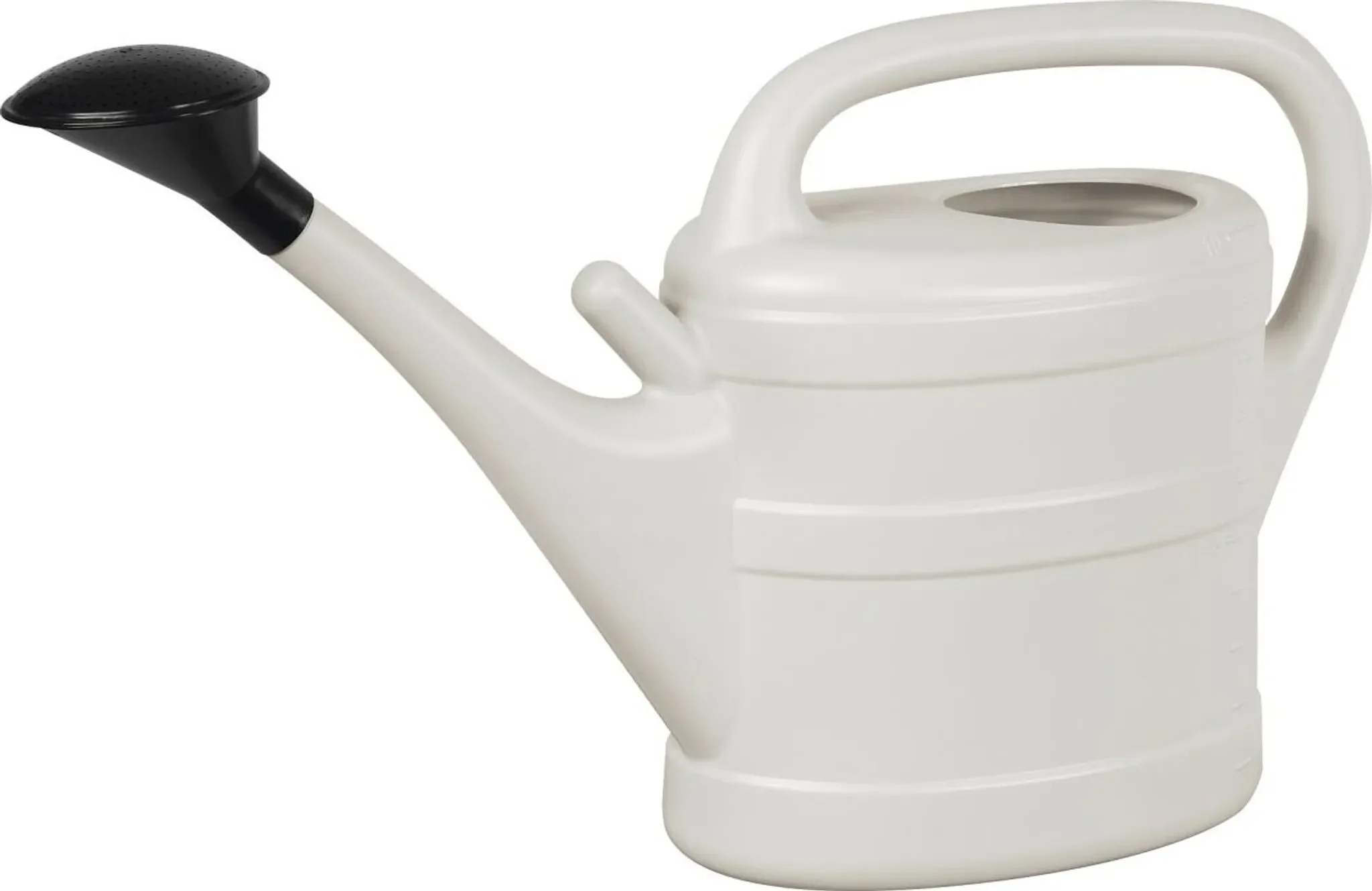 Geli Gießkanne RECY – hellgrau, 10 Liter, mit Aufsteckvorrichtung und Brause