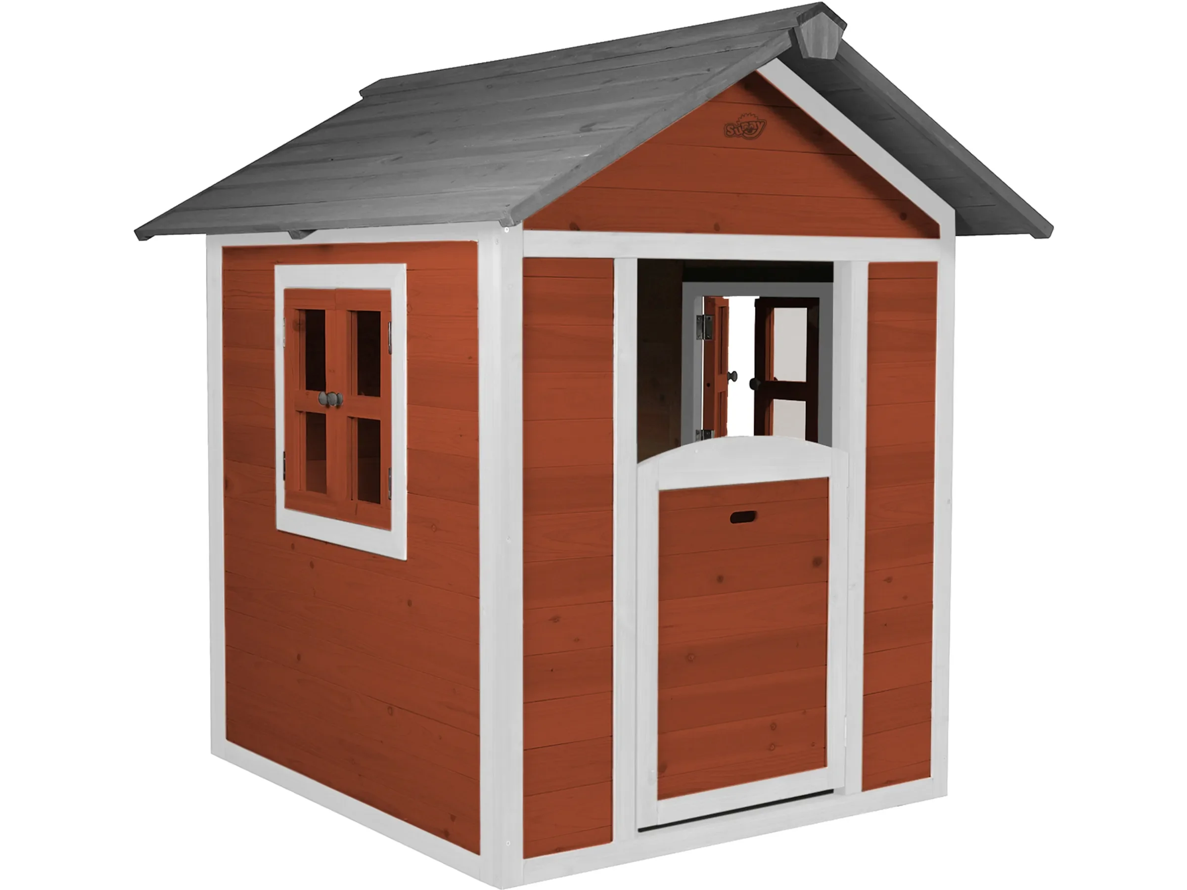 Axi Lodge Kinderspielhaus Skandinavisches Rot 135 x 111 x 133 cm