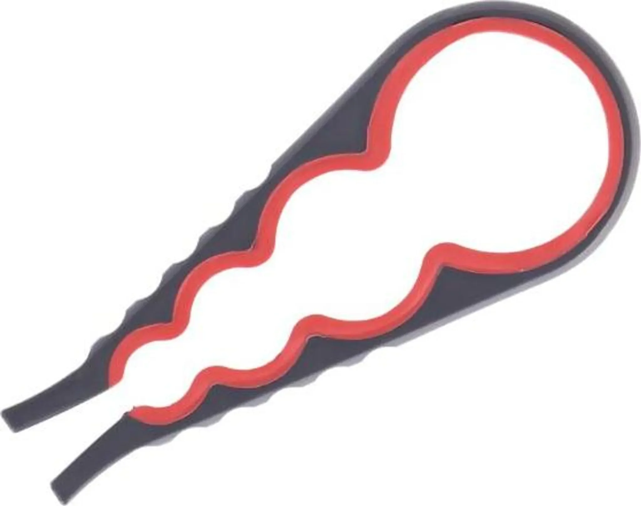 Koopman Glas- und Behälterdeckelöffner – Universal 4-in-1 Öffner, Kunststoff, rot, 23 × 9 × 1,2 cm
