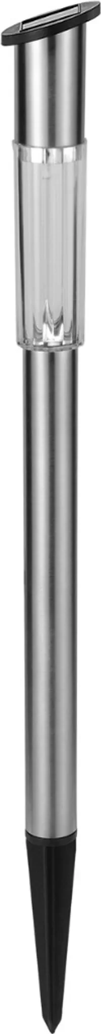 LED Solar Wegleuchte mit Erdspieß – Edelstahl, neutralweiß, Höhe 70 cm, silber