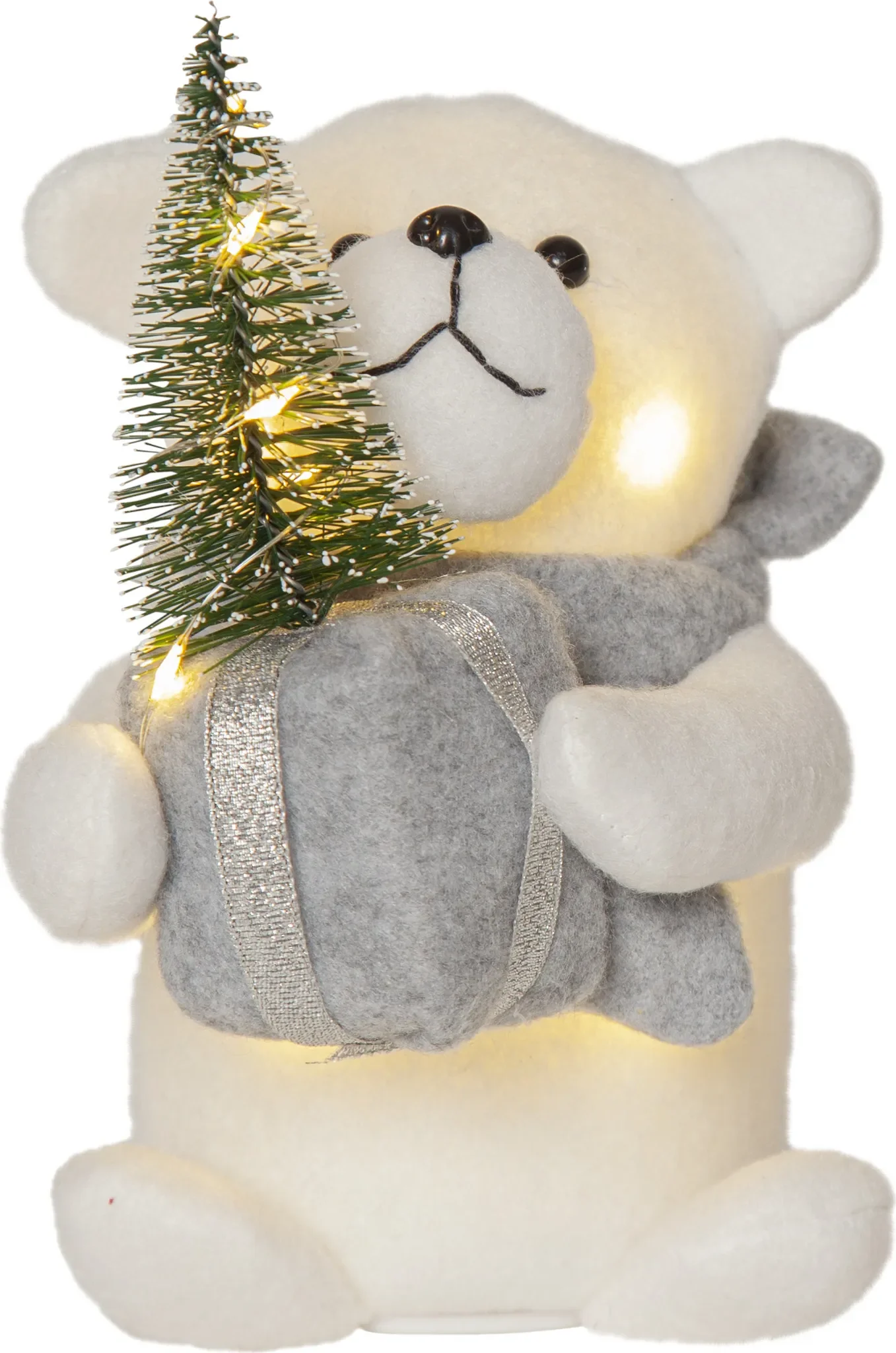 LED Eisbär Joylight – batteriebetrieben, 20 cm, Weiß