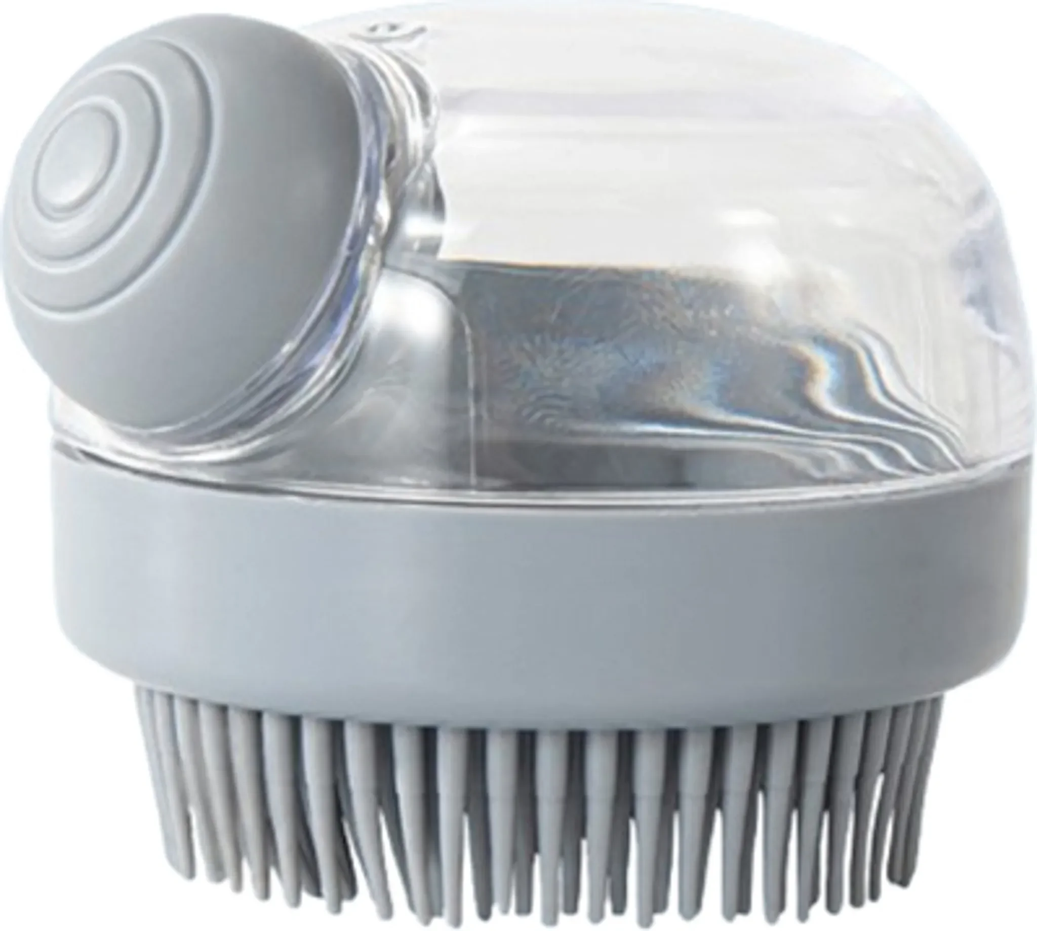 INF Silikon-Haustierbürste Grau – Sanfte Massage- & Fellpflegebürste für Hunde & Katzen