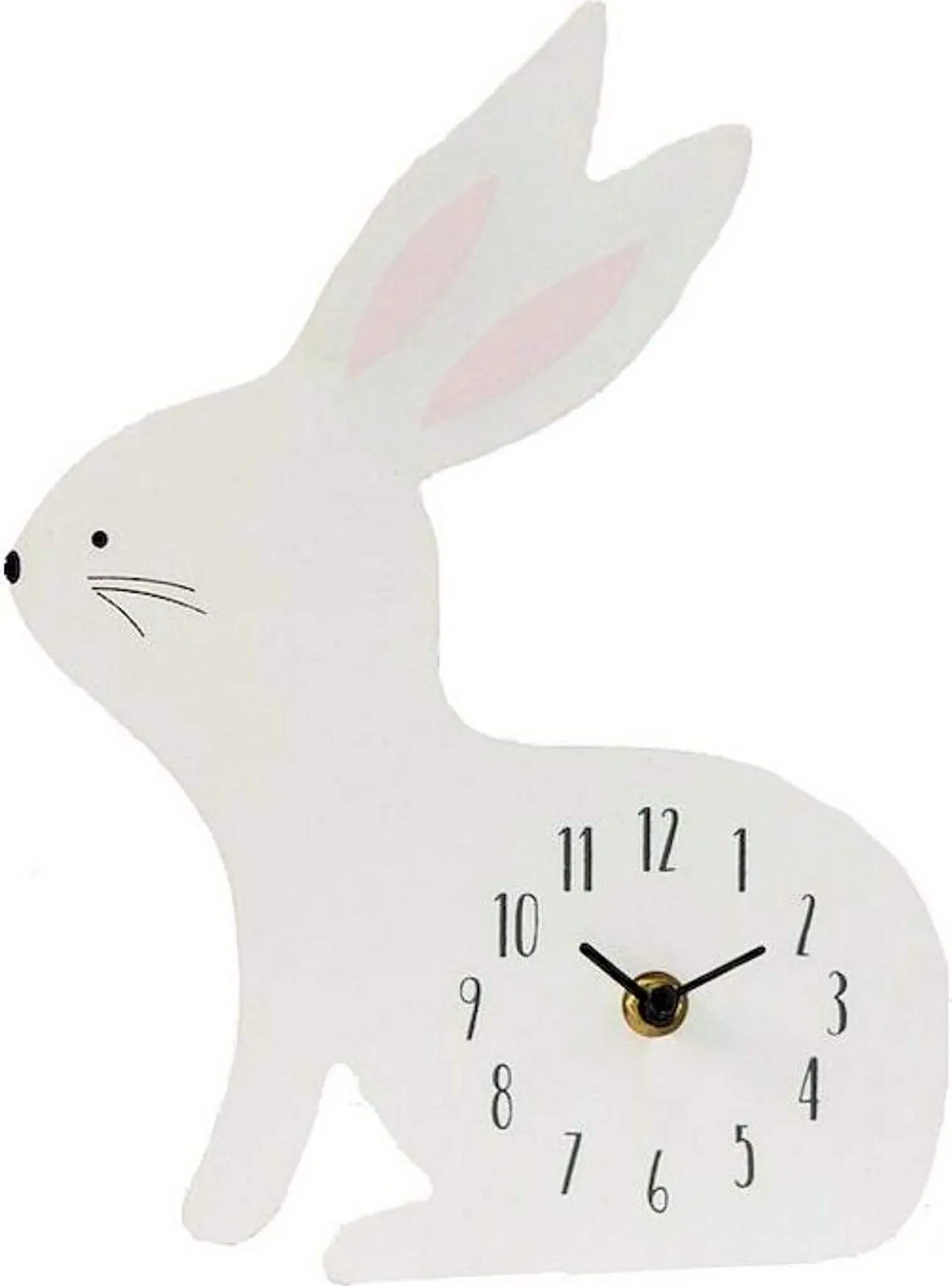 Widdop Wanduhr „Hase“ – Analoge Kinderzimmeruhr, Weiß