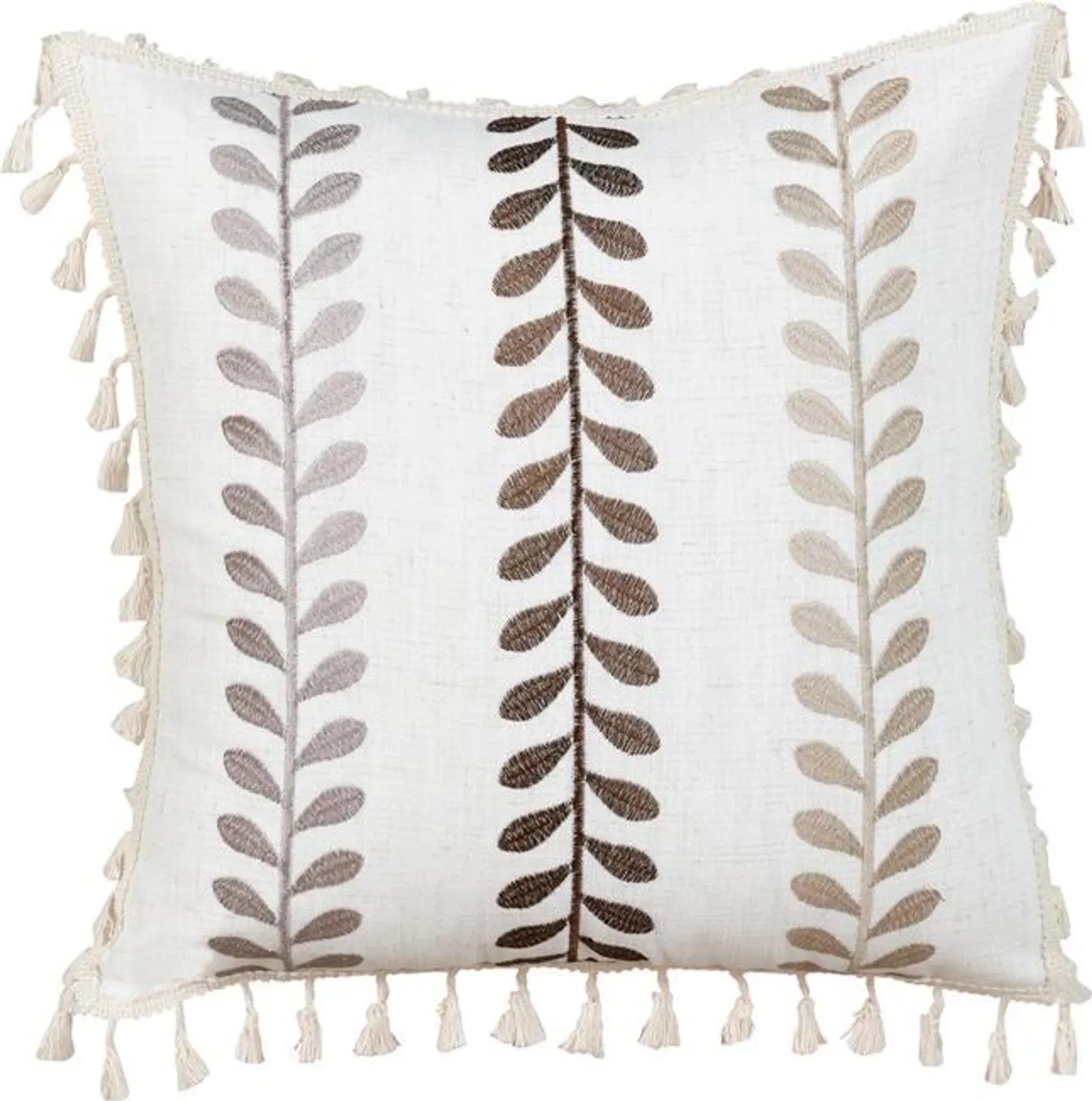 Kissenbezug Boho mit Fransen – 40 × 40 cm