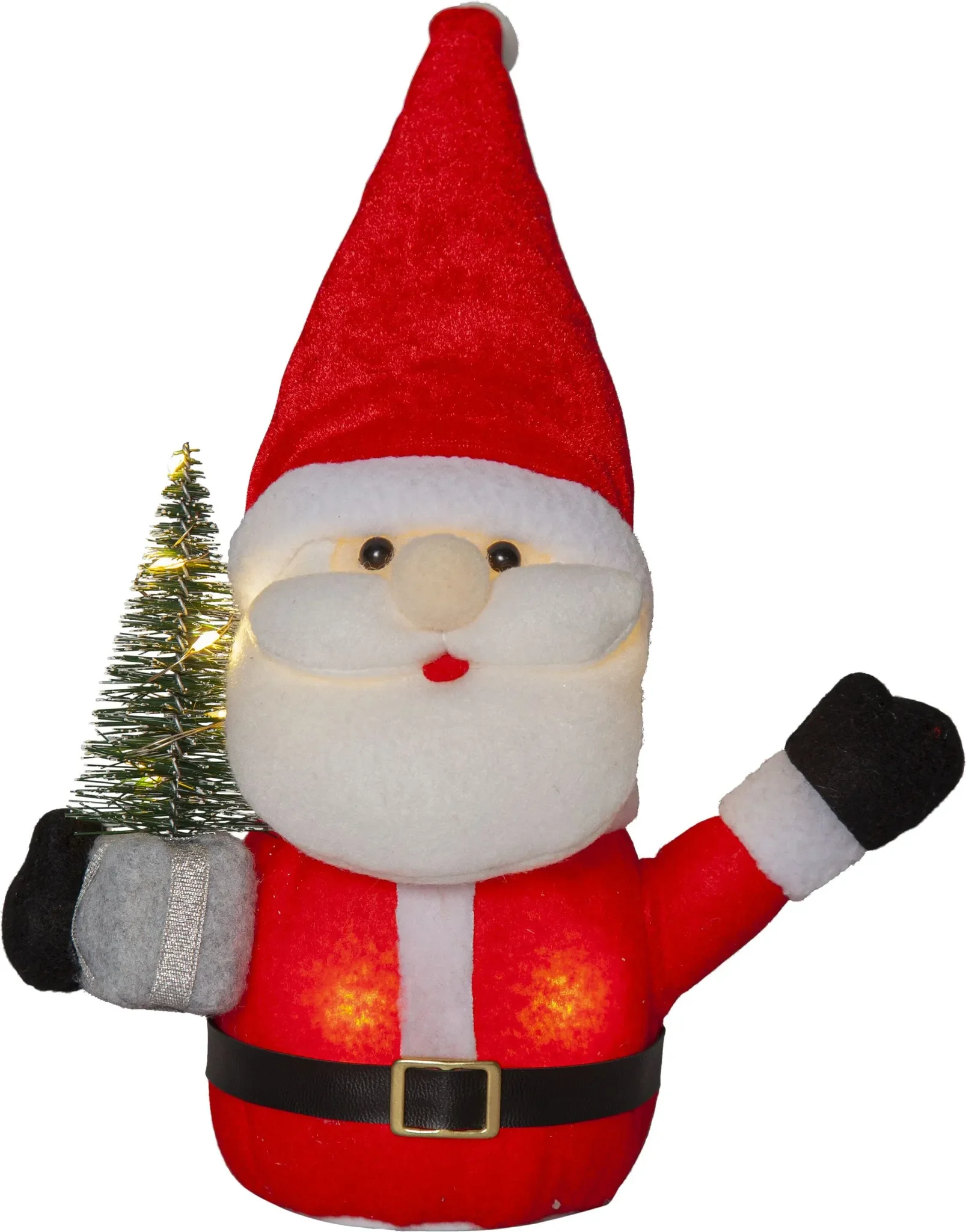 LED Weihnachtsmann Joylight – batteriebetrieben, 26 cm, Rot