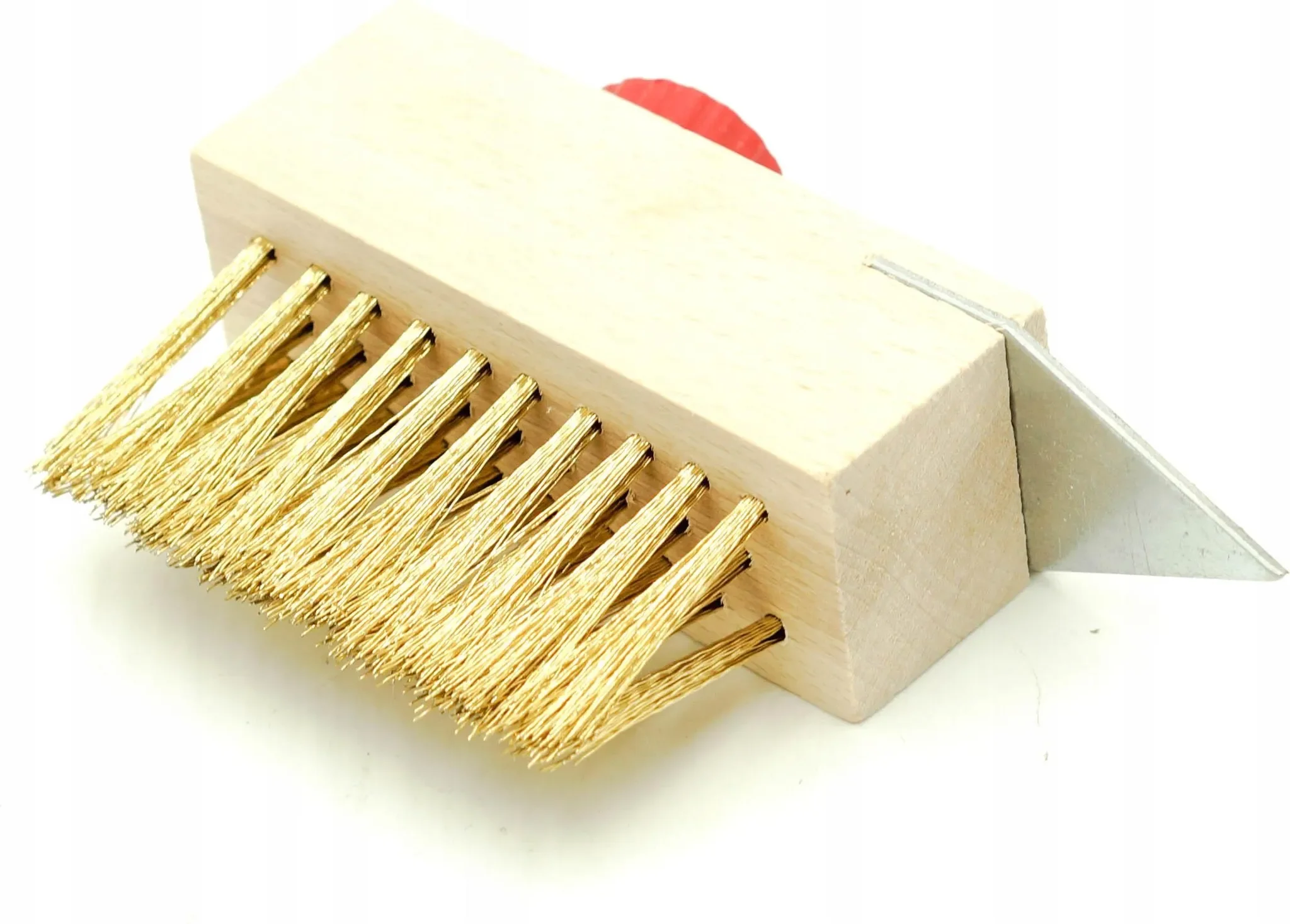 FEINZ Besen für Pflastersteine – Drahtbürste mit Schaber für effektive Reinigung von Terrassen & Einfahrten