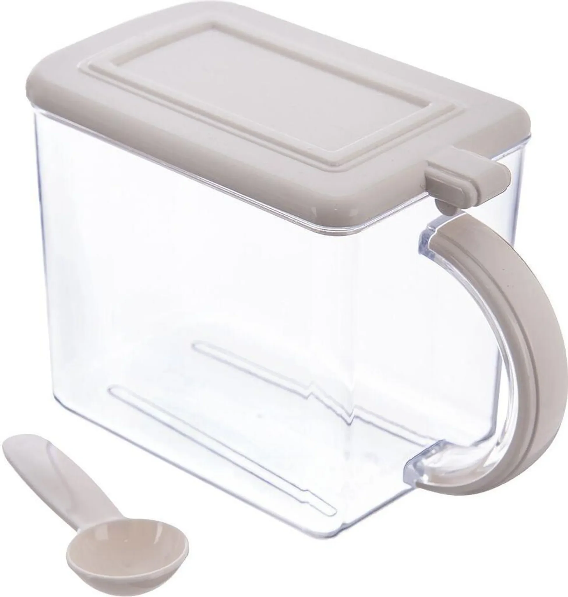 Orion Küchenbehälter mit Deckel und Löffel – 1 Liter Aufbewahrungsdose für Salz, Mehl, Zucker und Semmelbrösel