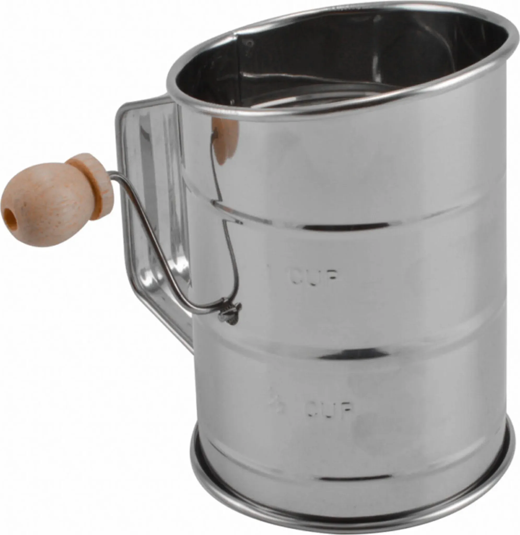 Einhand-Mehlsieb aus Edelstahl – Siebbecher zum Backen, Puderzuckersieb und Küchensieb