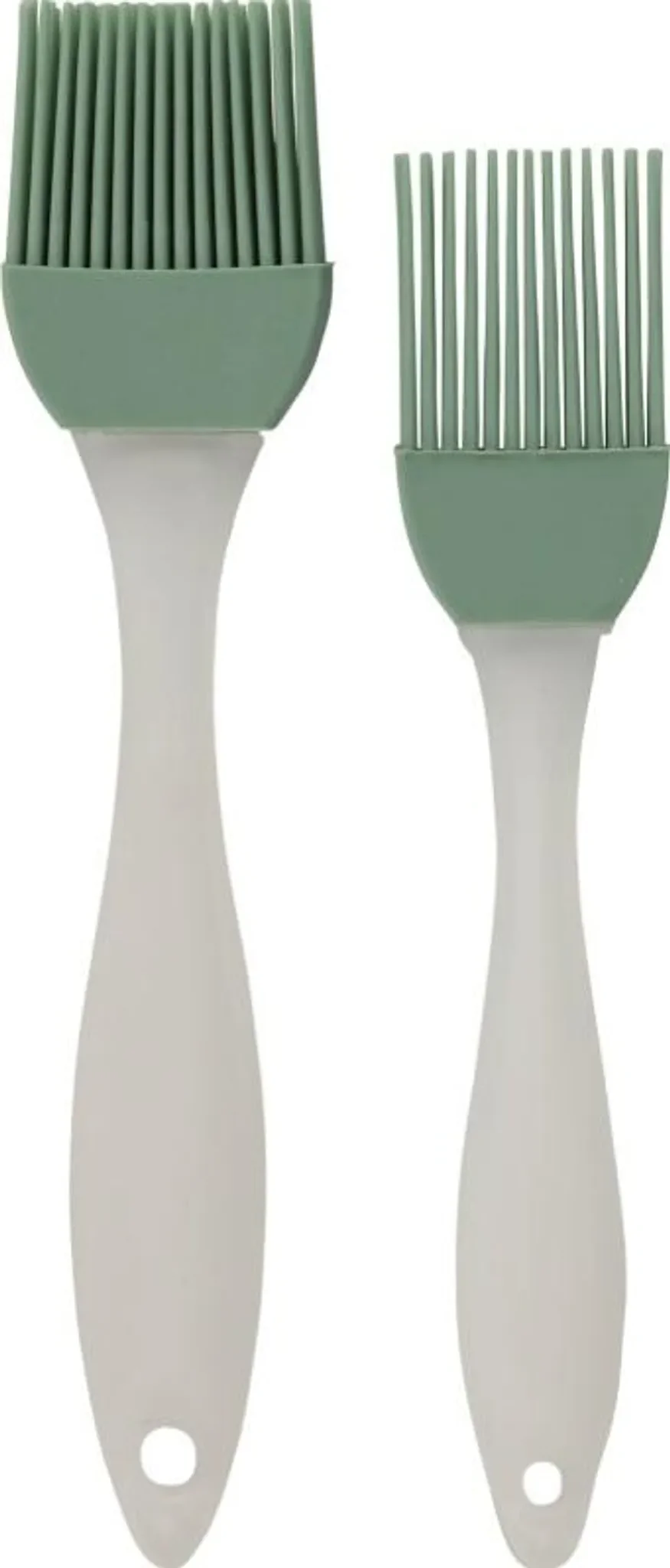 Excellent Houseware Backpinsel-Set, 2-teilig – Silikon / Kunststoff, grün, 20 & 17 cm