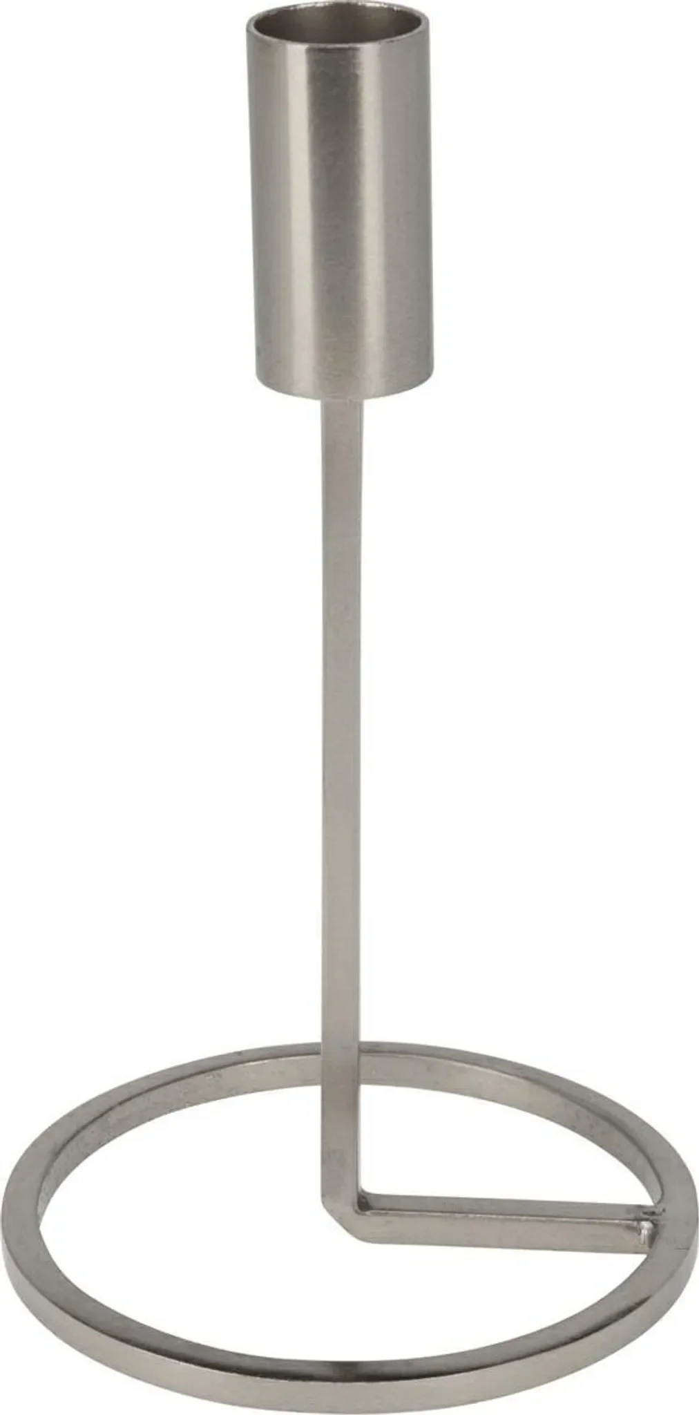 H&S Decoration Kerzenhalter Silber – Modernes Design aus Metall, 19 cm hoch
